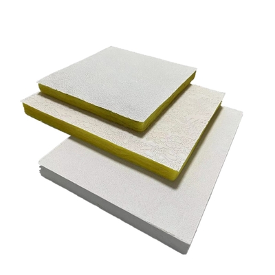 Decorative Fiberglass Ceiling Tiles 15mm 24mm With PVC Facing