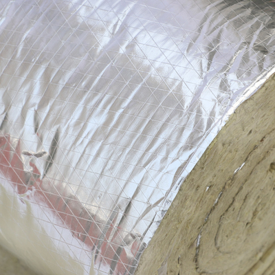 Moisture Resistant Stone Wool Roll With Aluminum Foil To Wrap Insulation Material For Ventilation Duct