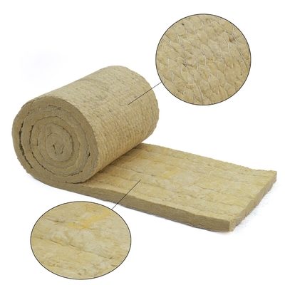 Fireproof 50 mm Wire Meshed Insulation Material Mineral Wool Roll