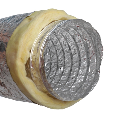 Aluminum Foil And Fiberglass Insulated Flexible Duct For Thermal Insulation