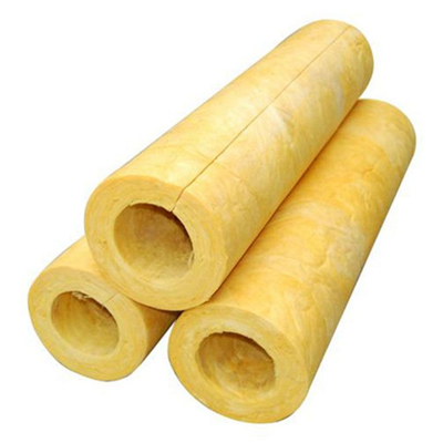 Industrial Hot Steam Pipeline Insulation Fireproof Glass Wool Pipe / Tube Insulation